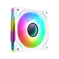 Kipas Pendingin CPU SUPCOOL Prismfan 5 PRO 120mm ARGB RGB Silent 3PIN 4PIN PWM S-FDB Bearing PC LED Casing Komputer Putih 1.56W