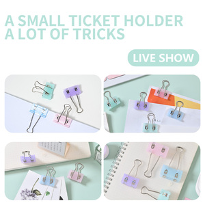 Sắt Cuốn Sách Clip Với Đuôi Dài Dovetail Thiết Kế Đầy Màu Sắc Tập Tin Kiểm Tra Giấy Clip Cho Các Trường Học Nguồn Cung Cấp Số Lượng Lớn Cố Định Tài Liệu Kẹp - Product Image 3