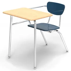 Silla de plástico con almohadilla de escritura para estudiantes, mesa de estudio, estudiantes, escuela