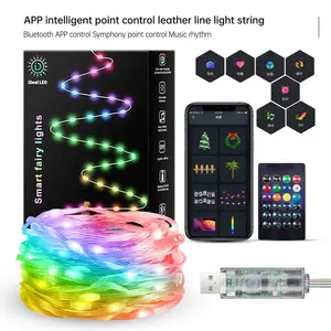 100leds 10m Waterproof Dream Color Christmas Lights 4040 Magic Color RGB Led Pixel String Light Addressable Fairy Lights DC5V