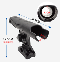 Support de canne à pêche réglable avec base fixe pour sondeur de pêche, idéal pour kayak, bateau gonflable et équipements de sports nautiques