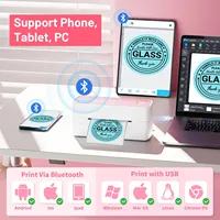 Printer Label Termal 241 BT Nirkabel, Printer Label Pengiriman Kompatibel dengan iPhone, Android, Mac, Windows, Digunakan Secara Luas