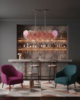 Lustres longs décoratifs en verre de Murano, très demandés, pour salon, salle à manger, salle de réunion, restaurant, bar