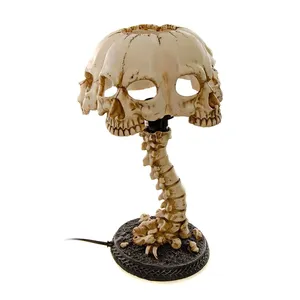 Ngà Trắng nhựa trang trí xương sống Bảng Máy tính để bàn LED Skull đèn - Product Image 1