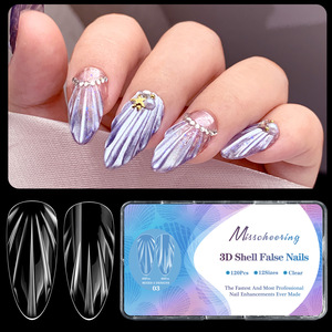 140 <span class=keywords><strong>Uñas</strong></span> Postizas <span class=keywords><strong>Acrílicas</strong></span> de Cobertura Completa, <span class=keywords><strong>Uñas</strong></span> Postizas Transparentes con Punta de Gel Suave para Manicura - Product Image 4