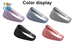 Top One Thin Nylon Sweatband para chicos Anti-sudor Fancy Skinny Headband para entrenamiento Gym Plain Yoga Elástico con amortiguación de agarre seco - Product Image 6