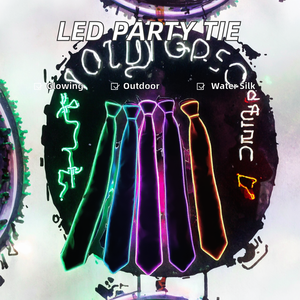 Cravate en soie lumineuse <span class=keywords><strong>Fortnite</strong></span>, thème <span class=keywords><strong>Battle</strong></span> Royale, cravate LED pour événement de jeu - Product Image 4