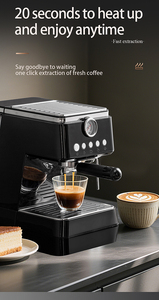 Machine à <span class=keywords><strong>café</strong></span> expresso en acier inoxydable semi-automatique avec isolation vapeur, contrôle de la température, chauffage rapide, 20 bars - Product Image 3