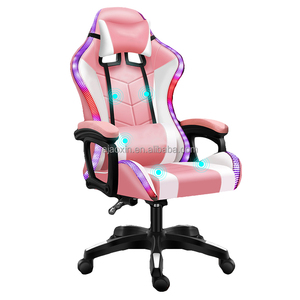 Chaise de bureau ergonomique à dossier haut, inclinable et réglable en hauteur, chaise de jeu <span class=keywords><strong>PC</strong></span> RGB, chaise de <span class=keywords><strong>gamer</strong></span> avec massage et haut-parleurs, chaise de jeu de course - Product Image 5