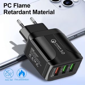 Hot Sale QC3.0 3A Fast Charger 2USB 1A Quick Charging Total 5.1A Square Adapter With LED Light for Iphone Samsung Xiaomi HuaWei - Product Image 4