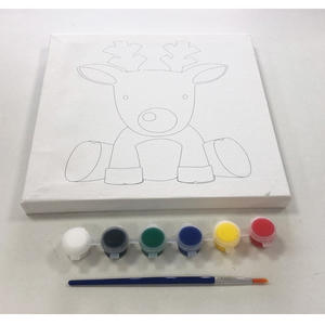Precio barato DIY pintura para colorear pintura niños regalo lienzo pintura Kit niños pintura educativa Kit con 6 pinturas y pincel - Product Image 6