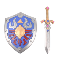 Espada y Escudo de Espuma de Poliuretano de 23.62'' con Diseño de Estrella, Ligeros, Flexibles y Realistas, Venta al por Mayor de Fábrica, Personalización OEM, Espada de Juguete