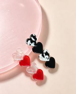 Pinza de Pelo para <span class=keywords><strong>Mujer</strong></span>, Estilo Moderno, de Acetato, sin Costuras, con Diseño de Corazón y Estampado Floral, para Flequillo y Parte Superior del Cabello - Product Image 1