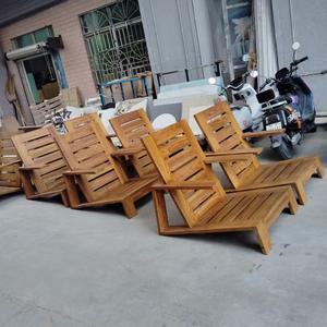 <span class=keywords><strong>Salon</strong></span> <span class=keywords><strong>de</strong></span> <span class=keywords><strong>jardin</strong></span> moderne et simple en teck, résistant à l'eau et aux UV, pour terrasse, canapé paresseux, combinaison <span class=keywords><strong>de</strong></span> meubles décontractés en bois massif - Product Image 6