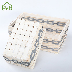 Fornitore della cina di vendita caldo fatto a mano rettangolare di trucioli di <span class=keywords><strong>legno</strong></span> di stoccaggio scatola di <span class=keywords><strong>legno</strong></span> <span class=keywords><strong>legno</strong></span> cesto di frutta pane cestino di immagazzinaggio commercio all'ingrosso - Product Image 3