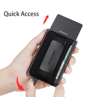 Dompet pria aluminium otomatis, dompet minimalis ramping pemblokir RFID