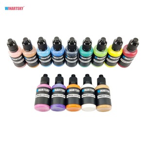 Ensemble de peintures acryliques à séchage rapide imperméables de haute qualité, 12 couleurs, 30 ml, pour artistes, toile, verre, papier, marque Winartsky - Product Image 1