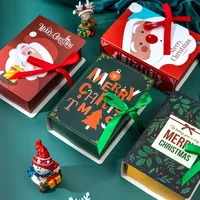 ספר צורת החג שמח סוכריות קופסות שקיות חג המולד סנטה קלאוס אריזת מתנה Navidad לידה נואל מסיבת אספקת קישוט