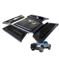 Pickup Truck Modification Manganese Steel Split 3 Door Camper Shell Top Opening Canopy Fit Dodge Ram 1500 5.7ft Truck Bed