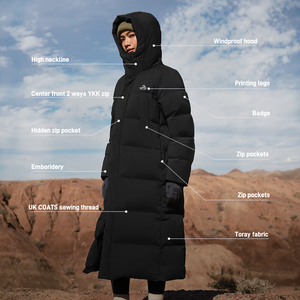 Extérieur hiver randonnée femmes hydrofuge chaud et coupe-vent 800 remplissage puissance blanc duvet d'oie <span class=keywords><strong>longue</strong></span> <span class=keywords><strong>doudoune</strong></span> - Product Image 5