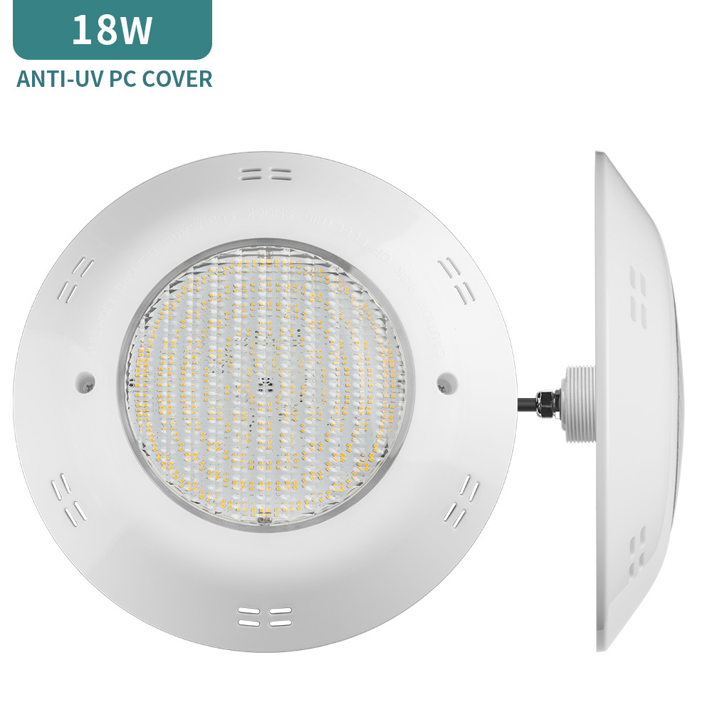 18W 6000K ABS Multi Color LED Swimming Pool Underwater Light