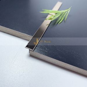 แผ่นปิดผนังกระเบื้องโรงแรม EX511 รูปตัว T ขนาดสั่งทำได้  ทำจากสแตนเลส รูปทรงตัว T สำหรับตกแต่งสถาปัตยกรรม  โปรไฟล์รูปตัว T สำหรับงานตกแต่งภายในที่ทันสมัย - Product Image 3