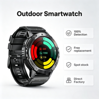 Smartwatch Sportivo da Esterno K65 2026, Display AMOLED da 1,43 Pollici, Torcia LED Integrata, Impermeabile, Chiamate BT, Logo Personalizzabile Disponibile