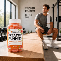 Gommes de créatine 99% pure pour hommes et femmes, croissance musculaire, forme de dessin animé, multicolores, sucrées, bouteille de 360g, emballage en vrac
