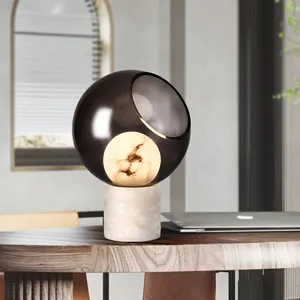 Lampu Alabaster Modern Postmodern Nordic Kreatif Mode Desainer Marmer Lampu Meja