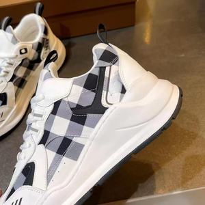 Chaussures de marche décontractées de luxe pour hommes, en cuir véritable gris, à semelle épaisse, à enfiler et à lacets, avec amorti et anti-odeur - Product Image 6