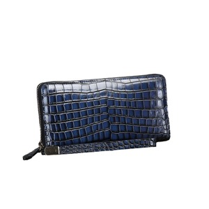 Pochette vintage artisanale pour homme avec motif ventre de crocodile, porte-cartes multiples, portefeuille long - Product Image 5