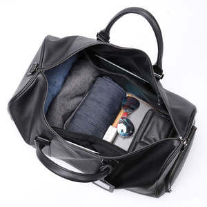 Genuine <b>Leather</b> <b>Men</b> Travel <b>Bag</b> Sports Gym <b>Bag</b> Large-Capacity Weekend Overnight Luggage Travel Duffle <b>Bag</b> for <b>Men</b> - Product Image 3