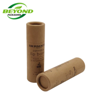 Conception personnalisée biodégradable 0.3 0.5 1oz carton kraft baume à lèvres déodorant bâton conteneur emballage push up tube de papier