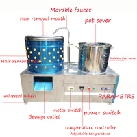 QDMECH Plumeuse automatique tout-en-un en acier inoxydable pour volailles, poulets et pigeons, 220V