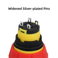 A16-16SHORT Bouton-poussoir d'arrêt d'urgence à corps court 16 mm 1NC 5A IP65 à verrouillage en plastique pour panneaux de commande compacts