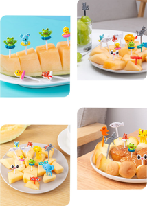 Mini Food Picks for Kids for bento lunch box Cartoon stuzzicadenti <span class=keywords><strong>per</strong></span> torta di frutta Dessert pasticceria Party Supply for Children - Product Image 6