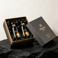 Custom Packaging 30ml 50ml <strong>100ml</strong> Transparent Black Perfume Bottle Luxury Empty Glass Fragrance Bottle with Cylindrical Gift Box