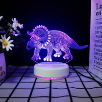 Lampe de nuit holographique 3D personnalisable à succès, éclairage extérieur avec base en ABS et impression de logo pour la maison et le jardin