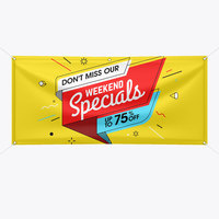 Bannière publicitaire en vinyle PVC de taille personnalisée bannière de promotion de décoration extérieure résistante aux UV drapeaux et bannières