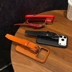 Étui de téléphone en cuir tendance avec dragonne pour iPhone 17 Air 16 15 Pro Max <span class=keywords><strong>Plus</strong></span>, coque antichoc pour fille, compatible Apple - Product Image 6