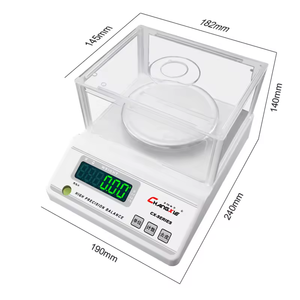 बेहतर गुणवत्ता वाले रिचार्जेबल 300 जी 600 जी 1 किलो/0.01g डिजिटल वजन संतुलन प्रयोगशाला में विंडशील्ड के साथ स्वर्ण पैमाने - Product Image 2
