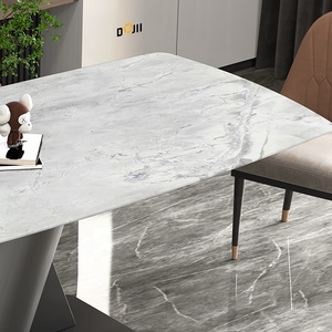 2025 Mỹ Phong Cách <span class=keywords><strong>Modular</strong></span> Bàn Ăn Đặt Nano Trắng Gia Đình Bằng Đá Cẩm Thạch Bàn Ăn Không Gian Tiết Kiệm Quảng Châu Ăn Bàn Và Ghế - Product Image 4