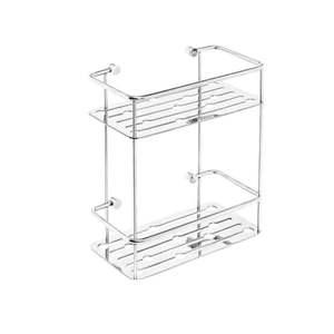 Doppio carrello in acciaio inossidabile lucido-Metaform - Product Image 1