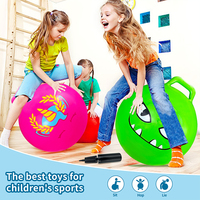 Ballon à sauter gonflable personnalisé en PVC 2024, vente en gros, jouets de plage pour l'exercice, ballon rebondissant avec poignée