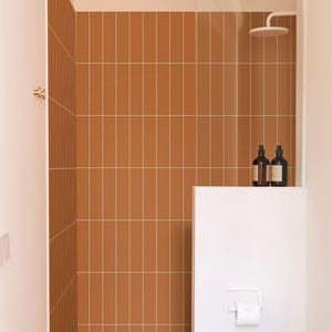 Carreaux de fond pour magasin de vêtements Maillard Café Bande de couleur unie pour cuisine et salle de bain Carrelages pour B & B - Product Image 2