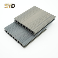 Planches de terrasse en composite WPC creuses, imperméables, antidérapantes, à surface imitation bois, pour balcon, patio, jardin, terrasse