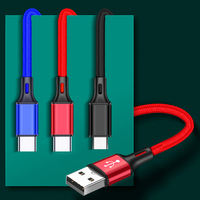 Cable de carga USB rápido 3 en 1 DE DATOS duraderos Cable de cargador universal multifunción para teléfono móvil/tipo C/Android