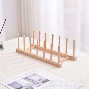 Wooden dish <b>rack</b>, kitchen dish <b>rack</b>, <b>plate</b> holder, dish organizer, solid wood dish <b>rack</b> - Product Image 3