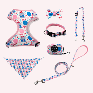 Colorful Custom Logo Pet <strong>Dog</strong> Harness with <strong>Leash</strong> Bandana and Poop Bag <strong>Unique</strong> Pet Product - Product Image 1