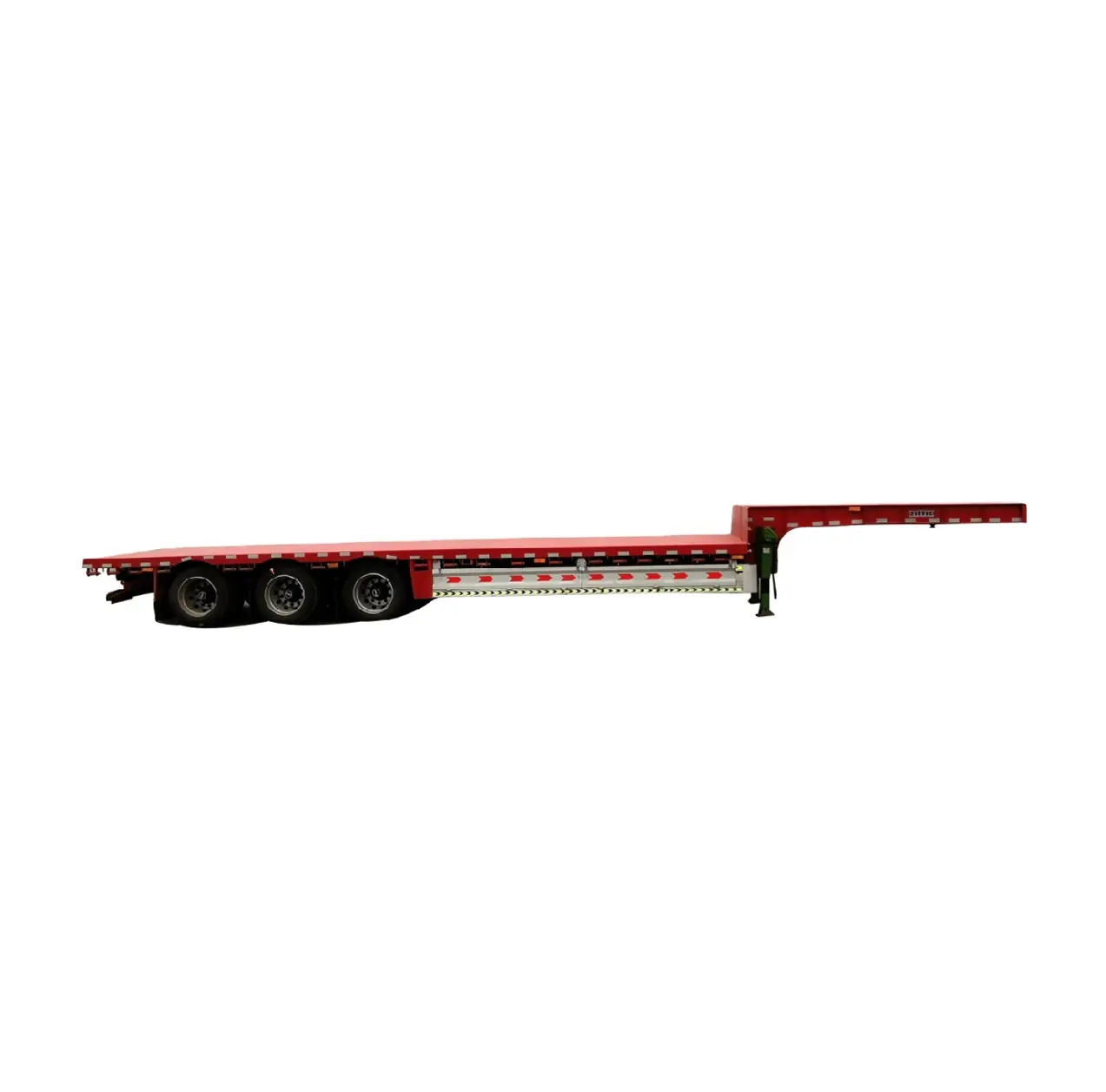 Beste Prijs 30 40 Ton 2 3 4 Assen Dieplader Semi Vrachtwagen Container Aanhangwagen 48 Ft 40 Ft 20 Ft Dieplader